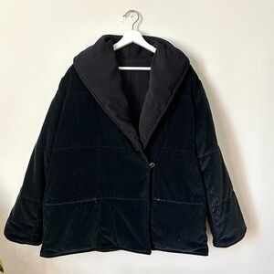 St. John Sport Reversible Black Sparkle Puffer Jacket | Size M